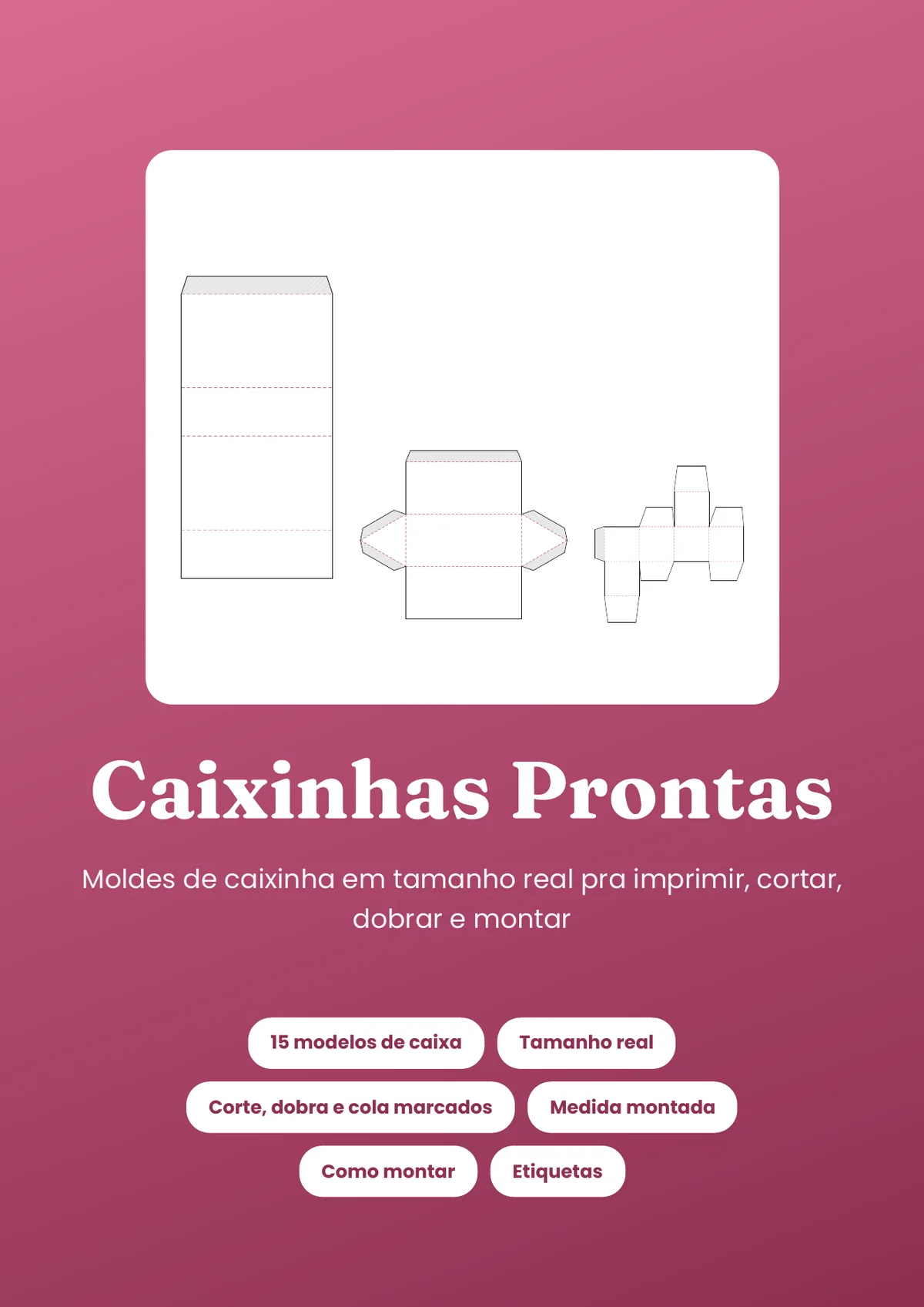 Página real do PDF Caixinhas Prontas: capa